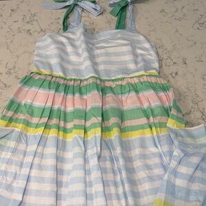 Women’s Pastel Stripe Tie-Shoulder Sundress -  Beaufort Bonnet Company M